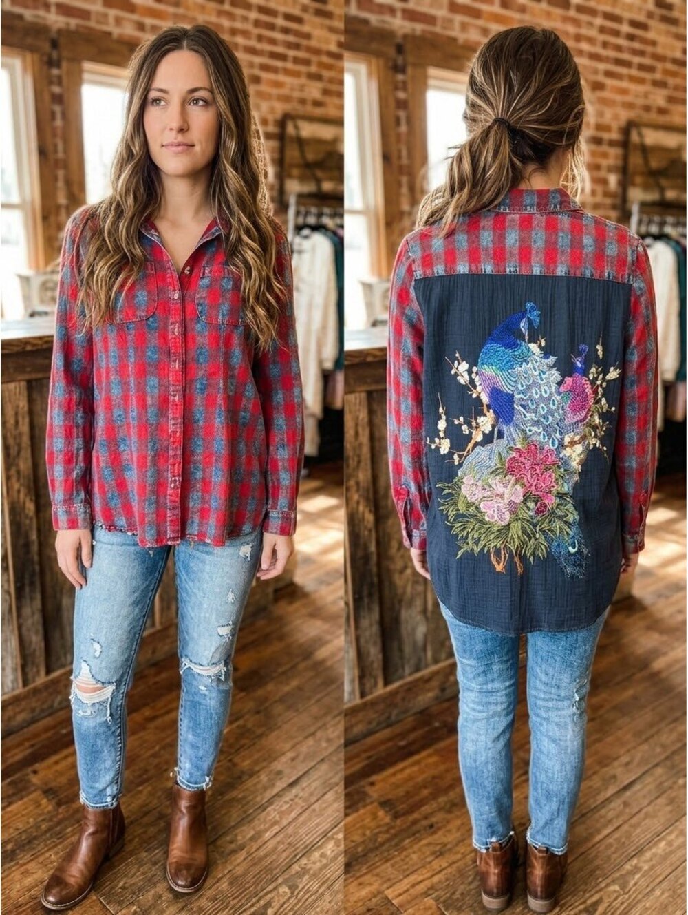 Aratta Silent Journey Peacock Flannel **callout!
